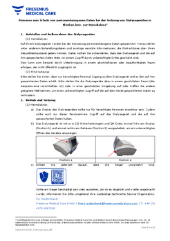 DatenschutzInfo Dialysegeraete