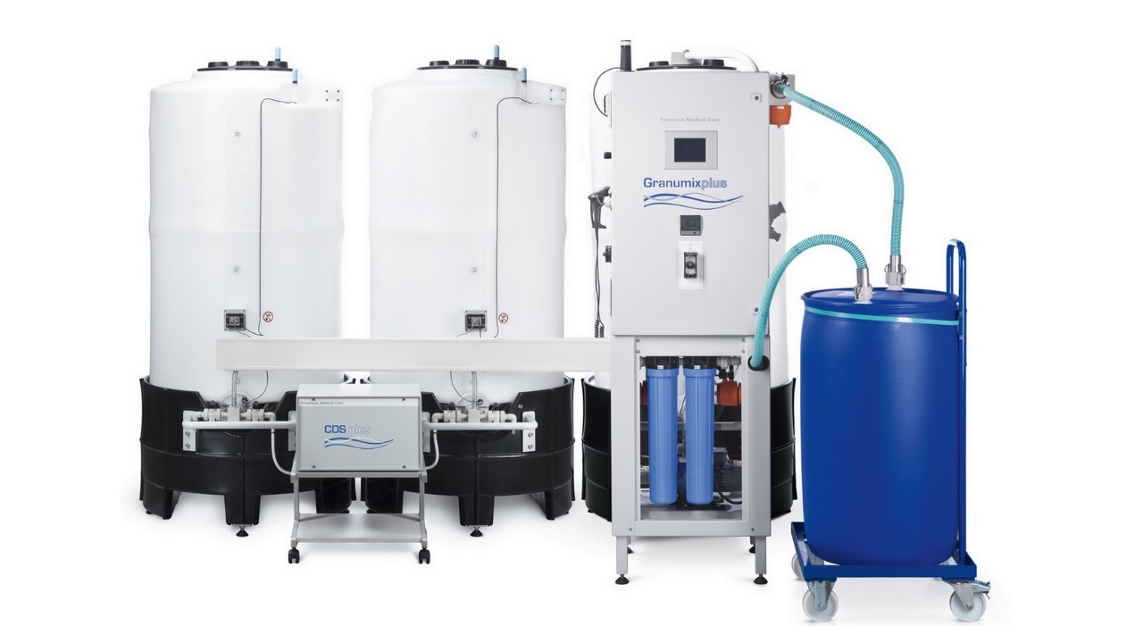 Reliable preparation and supply of acid concentrate