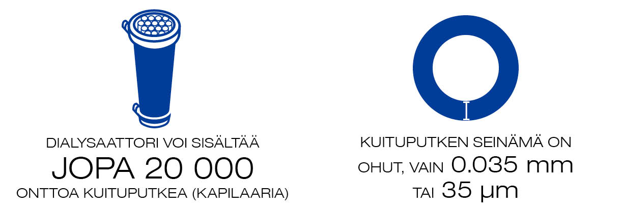 Dialysaattori eli keinomunuainen hemodialyysihoidossa
